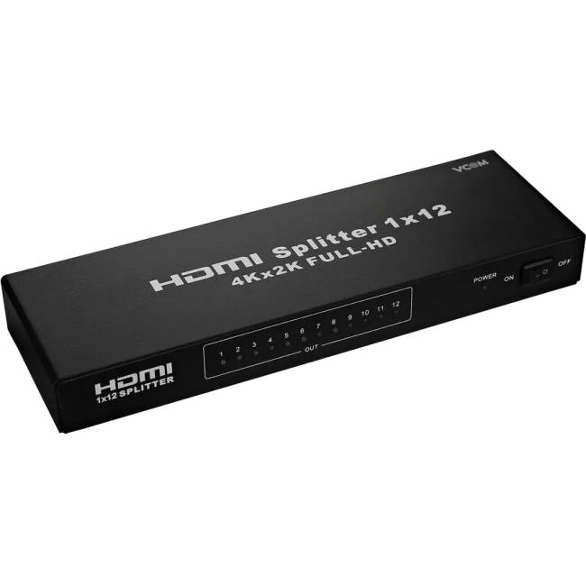 Разветвитель HDMI Spliitter 1=>12 3D Full-HD 1.4v, каскадируемый VCOM <DD4112> Разветвитель VCOM HDMI F/12 x HDMI F (DD4112) — для бизнеса и офиса Разветвитель HDMI Spliitter 1=>12 3D Full-HD 1.4v, каскадируемый VCOM <DD4112> Разветвитель VCOM HDMI F/12 x HDMI F (DD4112) — для бизнеса и офиса