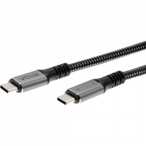 Кабель Thuderbolt4 M--TypeCM, 5K@60Hz, 40GBps, PD 100W, 5A, VCOM, 1.2м <CU540M-1.2M> Кабель-переходник VCOM Thuderbolt4 M/Type C M (CU540M-1.2M)