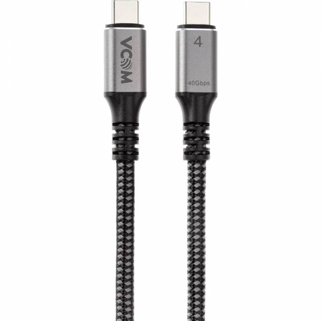 Кабель Thuderbolt4 M--TypeCM, 5K@60Hz, 40GBps, PD 100W, 5A, VCOM, 1.2м <CU540M-1.2M> Кабель-переходник VCOM Thuderbolt4 M/Type C M (CU540M-1.2M) — для бизнеса и офиса Кабель Thuderbolt4 M--TypeCM, 5K@60Hz, 40GBps, PD 100W, 5A, VCOM, 1.2м <CU540M-1.2M> Кабель-переходник VCOM Thuderbolt4 M/Type C M (CU540M-1.2M) — для бизнеса и офиса