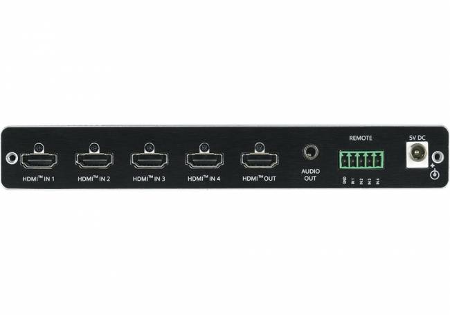 Коммутатор 4х1 HDMI с автоматическим переключением; коммутация по наличию сигнала, поддержка 4K60 4:4:4, деэмбедирование аудио Kramer VS-411X — для бизнеса и офиса Коммутатор 4х1 HDMI с автоматическим переключением; коммутация по наличию сигнала, поддержка 4K60 4:4:4, деэмбедирование аудио Kramer VS-411X — для бизнеса и офиса