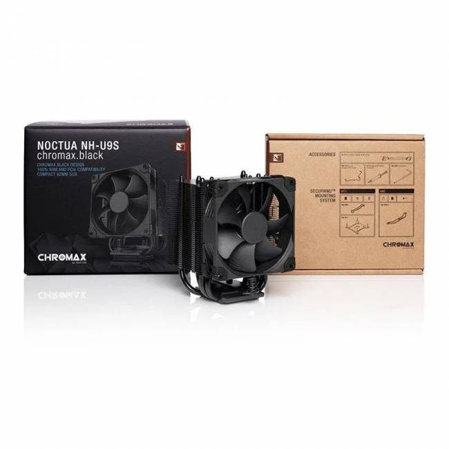 Кулер для процессора Noctua CPU Cooler NH-U9S chromax.black Black — для бизнеса и офиса Кулер для процессора Noctua CPU Cooler NH-U9S chromax.black Black — для бизнеса и офиса