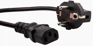 Кабель компьютер --> розетка 220V ( угловая Евровилка) <VDE> 3G*0,75mm2 VCOM <CE021-CU0.75-5> , 5,0м VCOM CE021-CU0.75-5M
