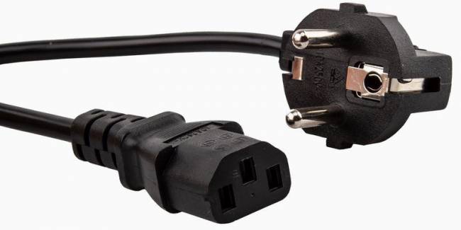 Кабель компьютер --> розетка 220V ( угловая Евровилка) <VDE> 3G*0,75mm2 VCOM <CE021-CU0.75-5> , 5,0м VCOM CE021-CU0.75-5M — для бизнеса и офиса