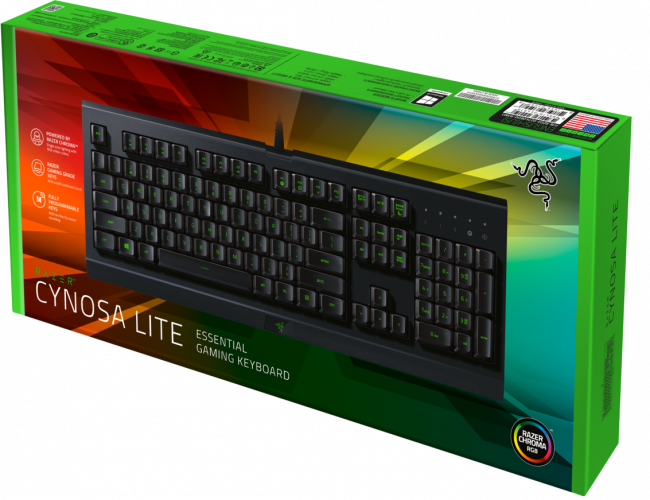 Игровая клавиатура Razer Cynosa Lite Razer Cynosa Lite — для бизнеса и офиса