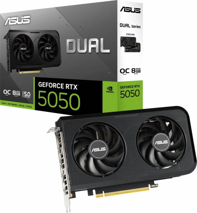 Видеокарта ASUS DUAL-RTX5050-O8G — для бизнеса и офиса Видеокарта ASUS DUAL-RTX5050-O8G — для бизнеса и офиса
