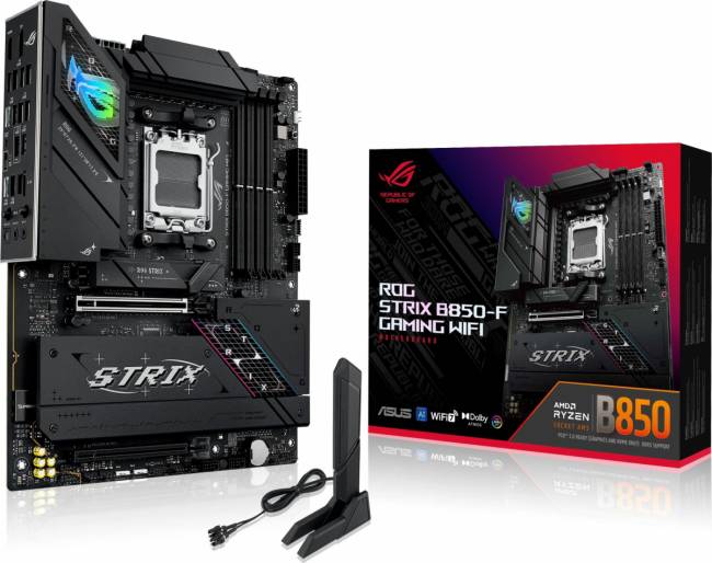 Материнская плата ASUS ROG STRIX B850-F GAMING WIFI — для бизнеса и офиса Материнская плата ASUS ROG STRIX B850-F GAMING WIFI — для бизнеса и офиса
