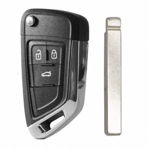Корпус выкидного ключа CHEVROLET 3 кнопки OP-11 HU100, c лого