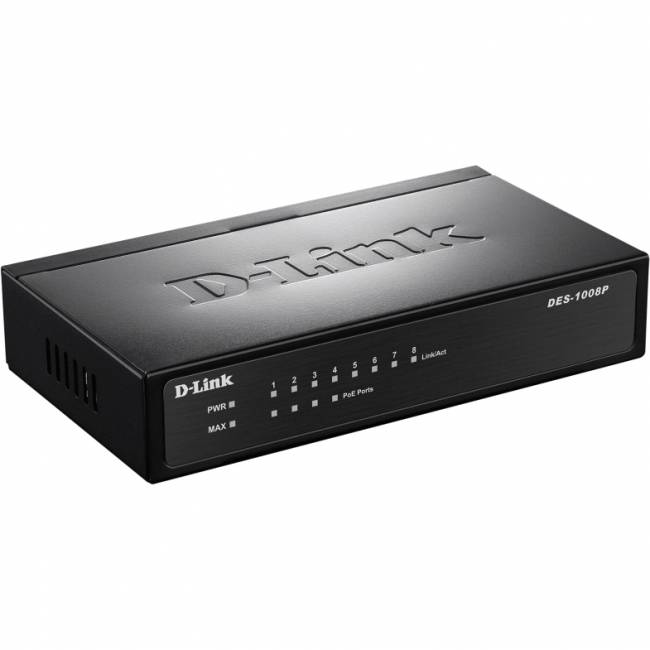 Сетевой коммутатор D-Link DES-1008P/C1A — для бизнеса и офиса Сетевой коммутатор D-Link DES-1008P/C1A — для бизнеса и офиса