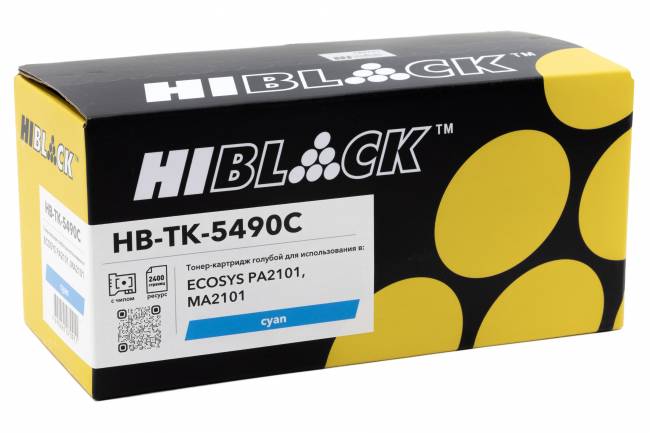 Тонер-картридж Hi-Black (HB-TK-5490C) для Kyocera ECOSYS PA2101/MA2101, C, 2,4K — для бизнеса и офиса Тонер-картридж Hi-Black (HB-TK-5490C) для Kyocera ECOSYS PA2101/MA2101, C, 2,4K — для бизнеса и офиса