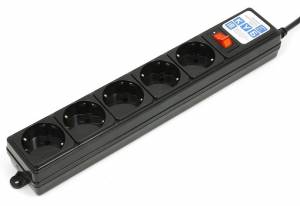 Фильтр-удлинитель Power Cube B 5.0 м 5 розеток (черный) 10А/2,2кВт Power Cube (5 м, 5 розеток)