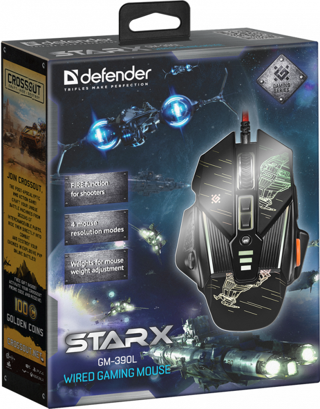 Defender Проводная игровая мышь sTarx GM-390L оптика,8кнопок,грузики,3200dpi Defender sTarx GM-390L — для бизнеса и офиса Defender Проводная игровая мышь sTarx GM-390L оптика,8кнопок,грузики,3200dpi Defender sTarx GM-390L — для бизнеса и офиса