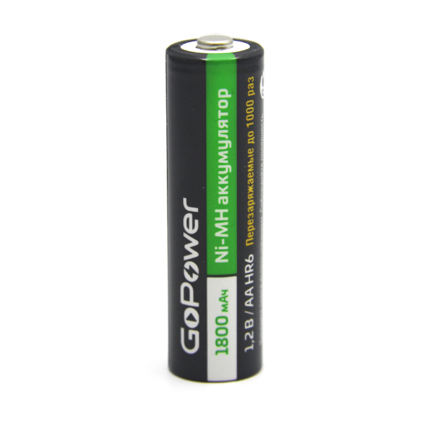 Аккумулятор бытовой GoPower HR6 AA BL2 NI-MH 1800mAh (2/20/240) блистер (2 шт.) Аккумулятор бытовой GoPower HR6 AA (00-00015317) — для бизнеса и офиса Аккумулятор бытовой GoPower HR6 AA BL2 NI-MH 1800mAh (2/20/240) блистер (2 шт.) Аккумулятор бытовой GoPower HR6 AA (00-00015317) — для бизнеса и офиса