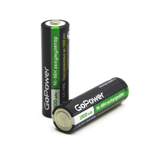 Аккумулятор бытовой GoPower HR6 AA BL2 NI-MH 1800mAh (2/20/240) блистер (2 шт.) Аккумулятор бытовой GoPower HR6 AA (00-00015317) — для бизнеса и офиса Аккумулятор бытовой GoPower HR6 AA BL2 NI-MH 1800mAh (2/20/240) блистер (2 шт.) Аккумулятор бытовой GoPower HR6 AA (00-00015317) — для бизнеса и офиса