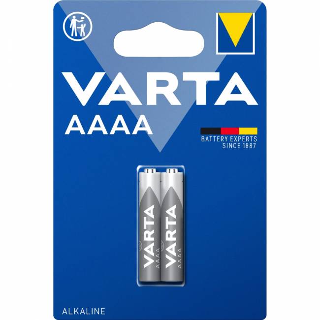 Батарейка Varta AAAA/25A/LR61/LR8D425 BL2 Alkaline 1.5V (04061) (2/20/100) (2 шт.) Varta ALKALINE SPECIAL LR8D425 AAAA (04061101402) — для бизнеса и офиса
