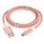 GCR QC Кабель 1.5m MicroUSB, быстрая зарядка, розовый нейлон, AL корпус розовый, белый ПВХ, 28/24 AWG, GCR-52474 Greenconnect USB 2.0 Type-AM - microUSB 2.0 (m) 1.5м — для бизнеса и офиса