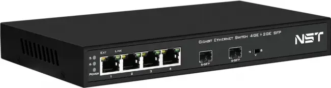 Коммутатор Gigabit Ethernet NST NS-SW-4G2G — для бизнеса и офиса Коммутатор Gigabit Ethernet NST NS-SW-4G2G — для бизнеса и офиса