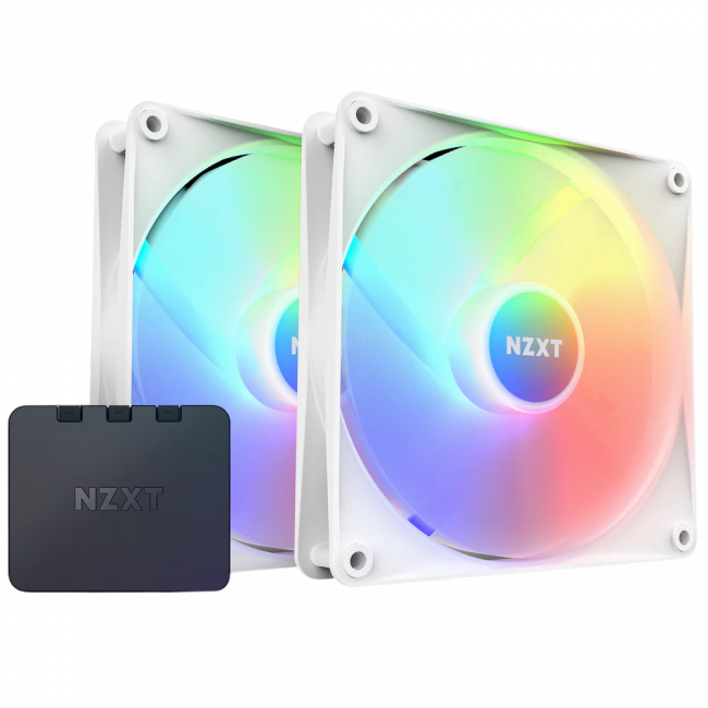 Кулер для корпуса ПК NZXT F140 RGB Core Twin Pack RF-C14DF-W1 — для бизнеса и офиса Кулер для корпуса ПК NZXT F140 RGB Core Twin Pack RF-C14DF-W1 — для бизнеса и офиса