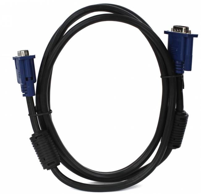 Кабель монитор-SVGA card (15M-15M) 1,8м 2 фильтра VCOM <VVG6448-1.8M> VCOM VGA (m) - VGA (m) 1.8м — для бизнеса и офиса