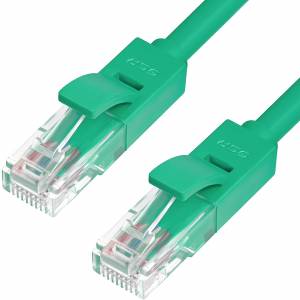 Greenconnect Патч-корд прямой 0.3m UTP кат.6, зеленый, позолоченные контакты, 24 AWG, литой, GCR-LNC605-0.3m, ethernet high speed, RJ45, T568B Greenconnect RJ45(m) - RJ45(m) Cat. 6 U/UTP PVC 0.3м зелёный