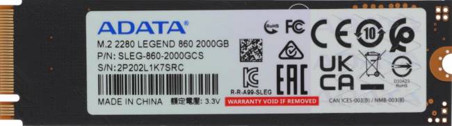 Накопитель SSD ADATA SLEG-860-2000GCS — для бизнеса и офиса Накопитель SSD ADATA SLEG-860-2000GCS — для бизнеса и офиса