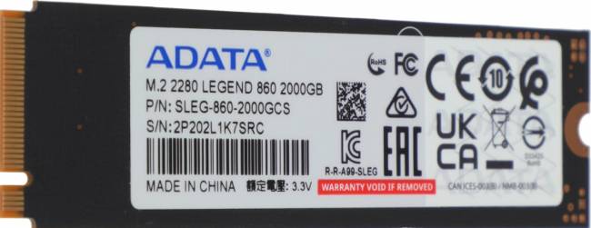Накопитель SSD ADATA SLEG-860-2000GCS — для бизнеса и офиса Накопитель SSD ADATA SLEG-860-2000GCS — для бизнеса и офиса