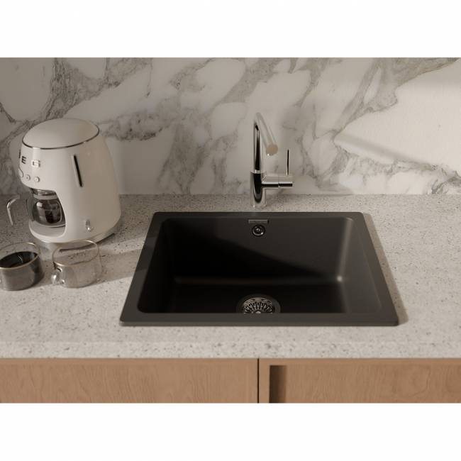 Кухонная мойка RIVELATO Rivelato BERKANA BK-50 nero — для бизнеса и офиса Кухонная мойка RIVELATO Rivelato BERKANA BK-50 nero — для бизнеса и офиса