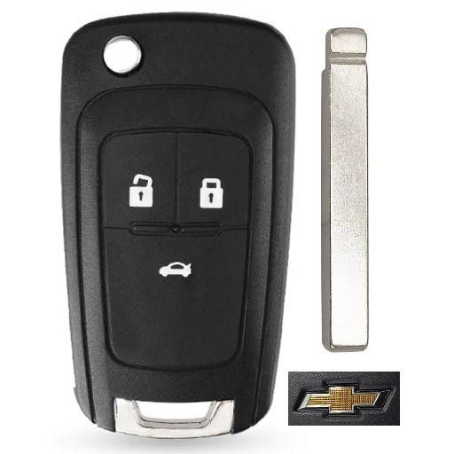 Корпус выкидного ключа CHEVROLET 3 кнопки OP-11 HU100, с лого — для бизнеса и офиса