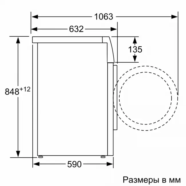 Отдельностоящая стиральная машина BOSCH Bosch Series 6 WGK244Z0ME — для бизнеса и офиса