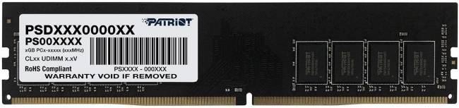 Память DDR4 8GB 2666MHz Patriot PSD48G26662 — для бизнеса и офиса Память DDR4 8GB 2666MHz Patriot PSD48G26662 — для бизнеса и офиса