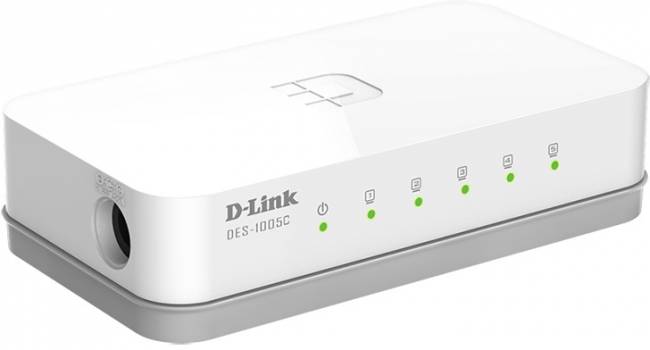 Коммутатор Коммутатор D-Link DES-1005C/B1A — для бизнеса и офиса Коммутатор Коммутатор D-Link DES-1005C/B1A — для бизнеса и офиса