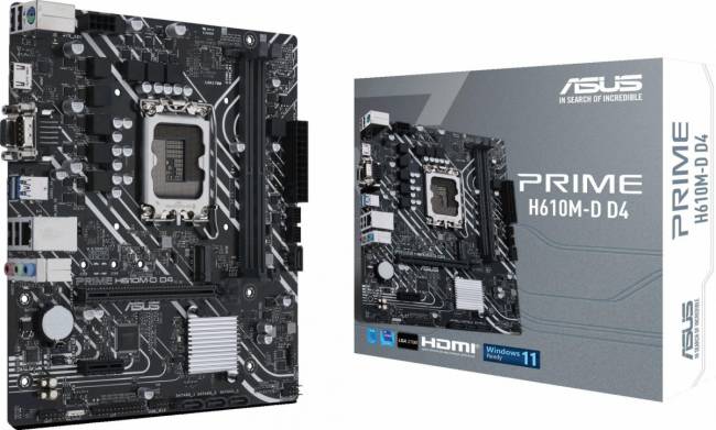 Материнская плата ASUS PRIME H610M-D D4 — для бизнеса и офиса Материнская плата ASUS PRIME H610M-D D4 — для бизнеса и офиса