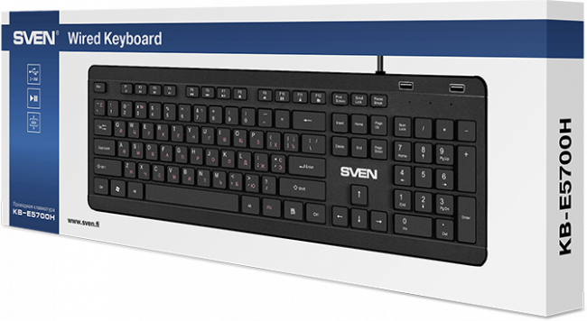 Клавиатура SVEN KB-E5700H Sven  KB-E5700H — для бизнеса и офиса