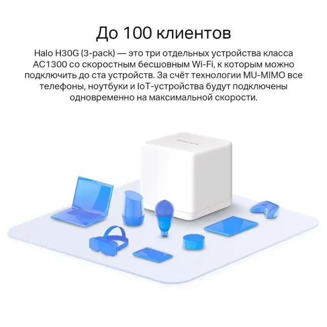 MESH система Mercusys Halo H30G(2-pack) — для бизнеса и офиса MESH система Mercusys Halo H30G(2-pack) — для бизнеса и офиса