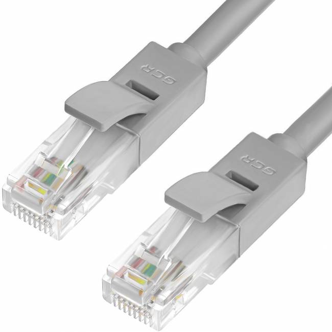 Greenconnect Патч-корд прямой 0.5m UTP кат.6, серый, 24 AWG, литой, GCR-LNC603-0.5m, ethernet high speed, RJ45, T568B Greenconnect RJ45(m) - RJ45(m) Cat. 6 U/UTP PVC 0.5м — для бизнеса и офиса Greenconnect Патч-корд прямой 0.5m UTP кат.6, серый, 24 AWG, литой, GCR-LNC603-0.5m, ethernet high speed, RJ45, T568B Greenconnect RJ45(m) - RJ45(m) Cat. 6 U/UTP PVC 0.5м — для бизнеса и офиса