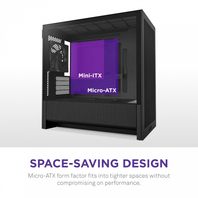 Корпус без блока питания NZXT H3 Flow CC-H31FB-01 — для бизнеса и офиса