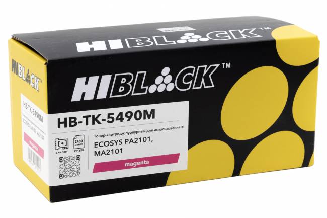 Тонер-картридж Hi-Black (HB-TK-5490M) для Kyocera ECOSYS PA2101/MA2101, M, 2,4K — для бизнеса и офиса Тонер-картридж Hi-Black (HB-TK-5490M) для Kyocera ECOSYS PA2101/MA2101, M, 2,4K — для бизнеса и офиса