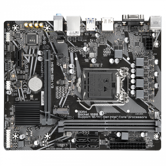 Материнская плата Gigabyte H510M S2H V3 — для бизнеса и офиса Материнская плата Gigabyte H510M S2H V3 — для бизнеса и офиса