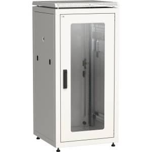 ITK Шкаф сетевой 19" LINEA N 24U 600х800 мм стеклянная передняя дверь, задняя металлическая серый ITK Linea N 24U (LN35-24U68-GM)