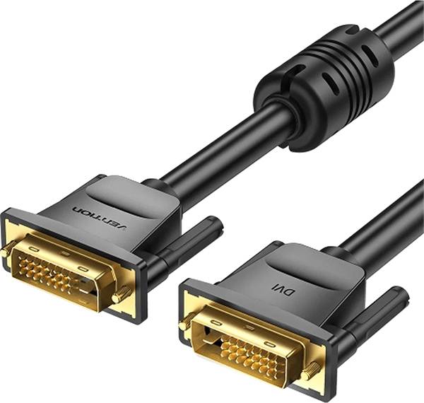 Кабель Vention DVI-D Dual link 25M/25M с ферритовым фильтром - 2м. Кабель Vention DVI-D(m)/DVI-D(m) - 2 м (EAABH) — для бизнеса и офиса
