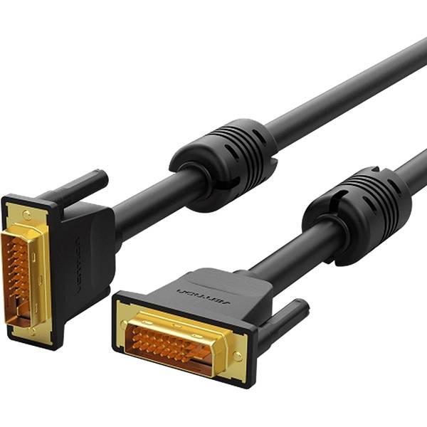 Кабель Vention DVI-D Dual link 25M/25M с ферритовым фильтром - 2м. Кабель Vention DVI-D(m)/DVI-D(m) - 2 м (EAABH) — для бизнеса и офиса