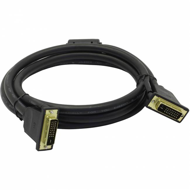 Кабель Vention DVI-D Dual link 25M/25M с ферритовым фильтром - 2м. Кабель Vention DVI-D(m)/DVI-D(m) - 2 м (EAABH) — для бизнеса и офиса