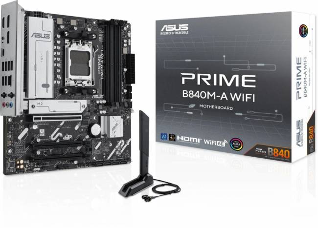 Материнская плата ASUS PRIME B840M-A WIFI — для бизнеса и офиса Материнская плата ASUS PRIME B840M-A WIFI — для бизнеса и офиса