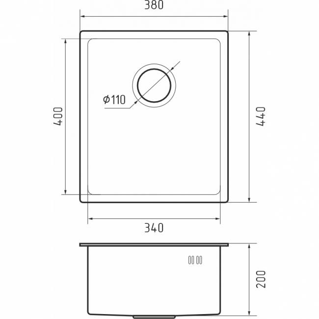 Кухонная мойка RIVELATO Rivelato Rinox 3844 UN — для бизнеса и офиса Кухонная мойка RIVELATO Rivelato Rinox 3844 UN — для бизнеса и офиса