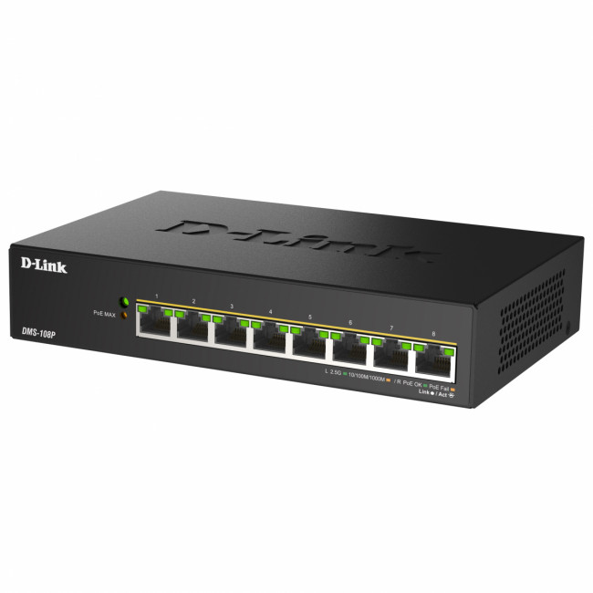 Коммутатор D-Link DMS-108P/A1A — для бизнеса и офиса