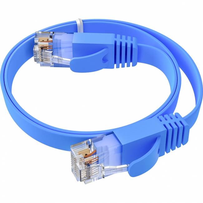 GCR Патч-корд PROF плоский прямой 1.5m, UTP медь кат.6, синий, 30 AWG, ethernet high speed 10 Гбит/с, RJ45, T568B, GCR-52850 Greenconnect GCR-52850 — для бизнеса и офиса GCR Патч-корд PROF плоский прямой 1.5m, UTP медь кат.6, синий, 30 AWG, ethernet high speed 10 Гбит/с, RJ45, T568B, GCR-52850 Greenconnect GCR-52850 — для бизнеса и офиса