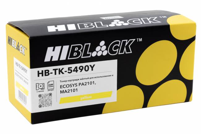 Тонер-картридж Hi-Black (HB-TK-5490Y) для Kyocera ECOSYS PA2101/MA2101, Y, 2,4K — для бизнеса и офиса Тонер-картридж Hi-Black (HB-TK-5490Y) для Kyocera ECOSYS PA2101/MA2101, Y, 2,4K — для бизнеса и офиса