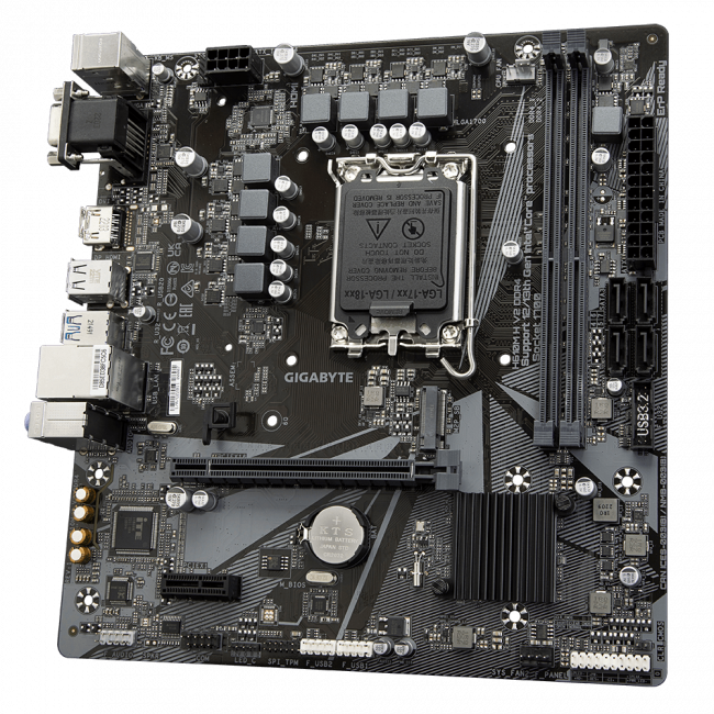Материнская плата Gigabyte H610M H V2 DDR4 — для бизнеса и офиса Материнская плата Gigabyte H610M H V2 DDR4 — для бизнеса и офиса