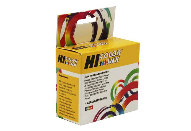 Картридж Hi-Black (HB-CH564HE) для HP DJ 1050/2050/2050S, №122XL, Color — для бизнеса и офиса Картридж Hi-Black (HB-CH564HE) для HP DJ 1050/2050/2050S, №122XL, Color — для бизнеса и офиса