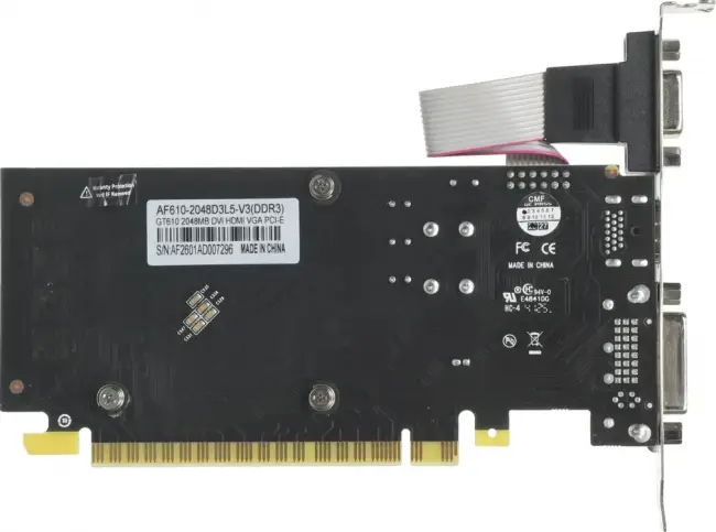 Видеокарта AFOX CORPORATION AF610-2048D3L5-V3 — для бизнеса и офиса Видеокарта AFOX CORPORATION AF610-2048D3L5-V3 — для бизнеса и офиса