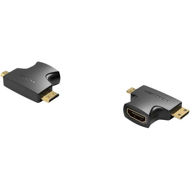 Адаптер-переходник Vention HDMI 19F/Mini HDMI+Micro HDMI Адаптер-переходник Vention HDMI 19F/Mini HDMI 19M/Micro HDMI 19M (AGFB0) — для бизнеса и офиса Адаптер-переходник Vention HDMI 19F/Mini HDMI+Micro HDMI Адаптер-переходник Vention HDMI 19F/Mini HDMI 19M/Micro HDMI 19M (AGFB0) — для бизнеса и офиса